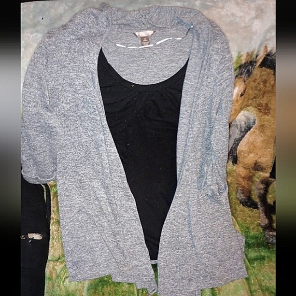 Gray Women's Sweater Cardigan